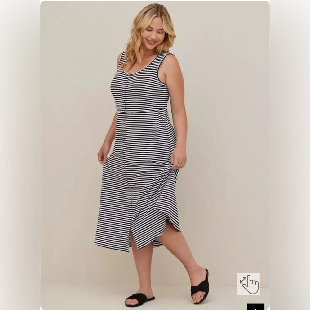 Torrid Maxi Jersey Button-Front Dress sz 4 NWT